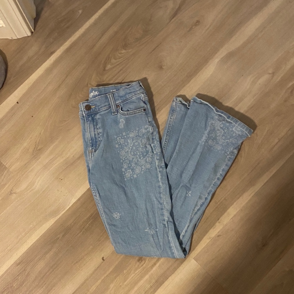 Wrangler Kids Light Blue Patterned Jeans